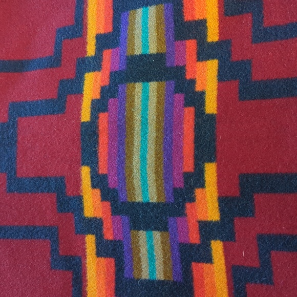 VINTAGE 1990's PENDLETON Country Sophisticates MULTICOLORED WOOL BOMBER JACKET - Picture 7 of 11